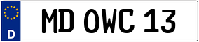 Trailer License Plate